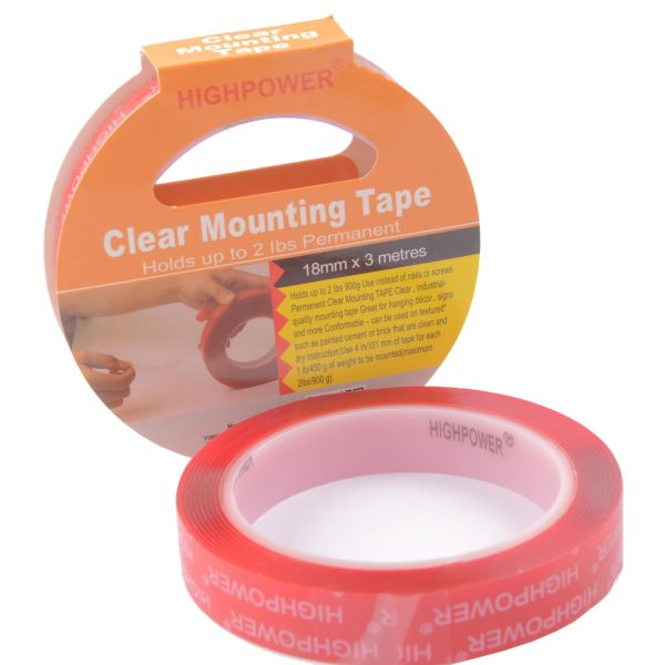 دبل فيس شفاف 18 ملم