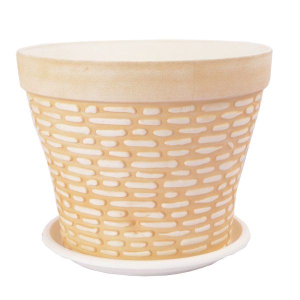 Flower Pot Round Decorated 30 cm