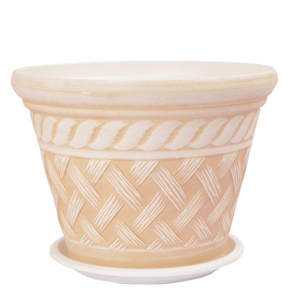 Flower Pot Round Decorated 30 cm