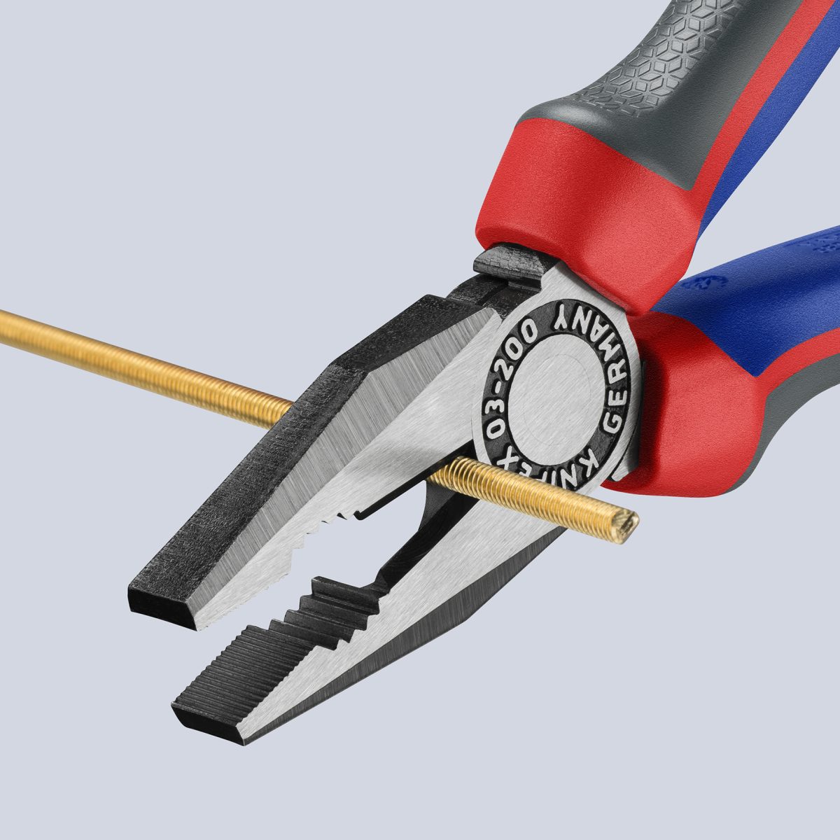 Knipex 03 02 180 | Combination Pliers | Multi-Component Handle | Black Atramentized - 180mm - Image 5