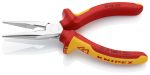 Knipex 25 06 160 | VDE Snipe Nose Side-Cutting (Radio) Pliers | Multi-Component Handle | Chrome Plated - 160mm - Image 3