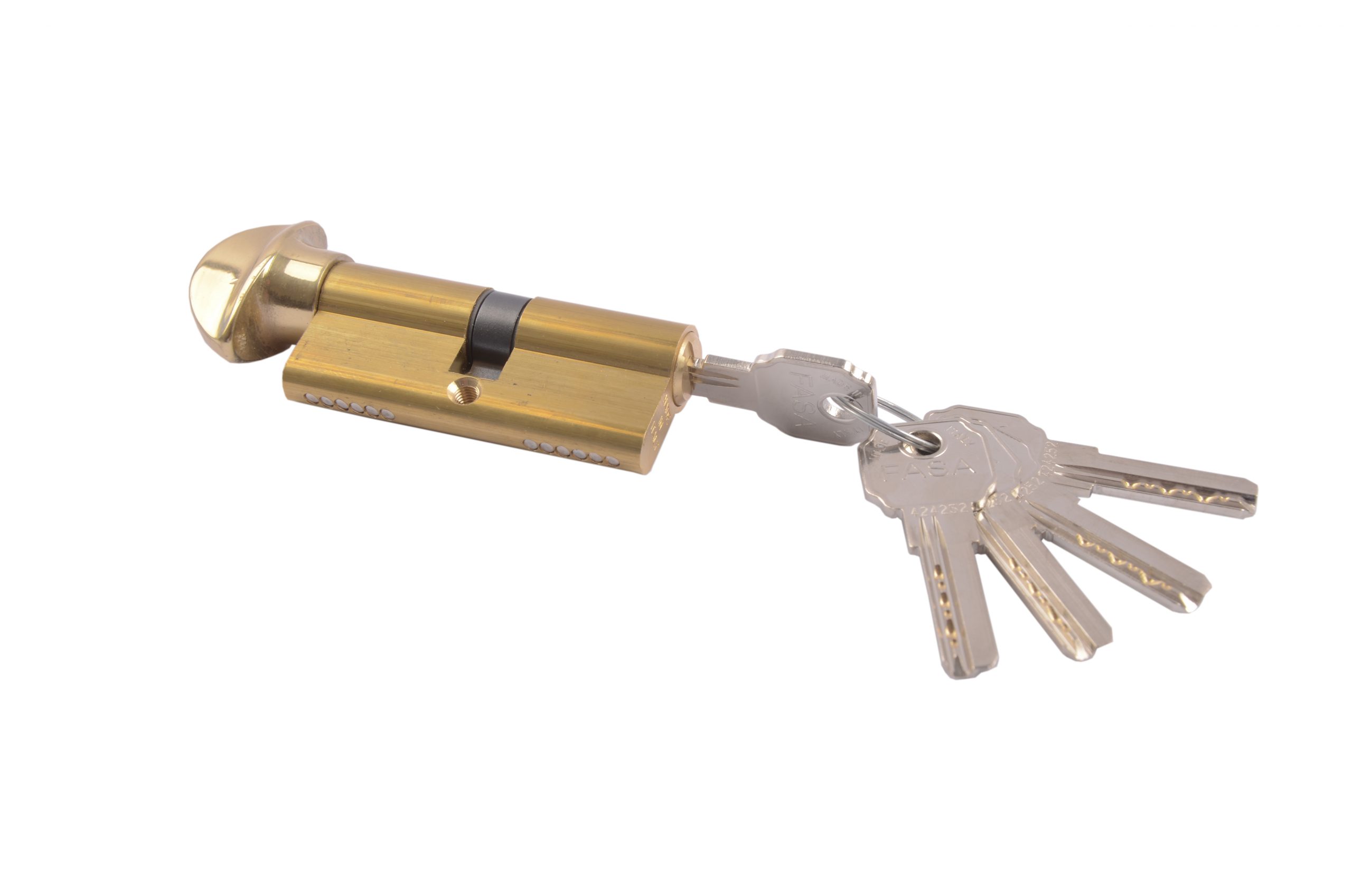 Fasa 
	
	Door Cylinder Gold w/Knob 7cm/Security Profile
	 |  Door Locks & Cylinders |  Architectural Hardware