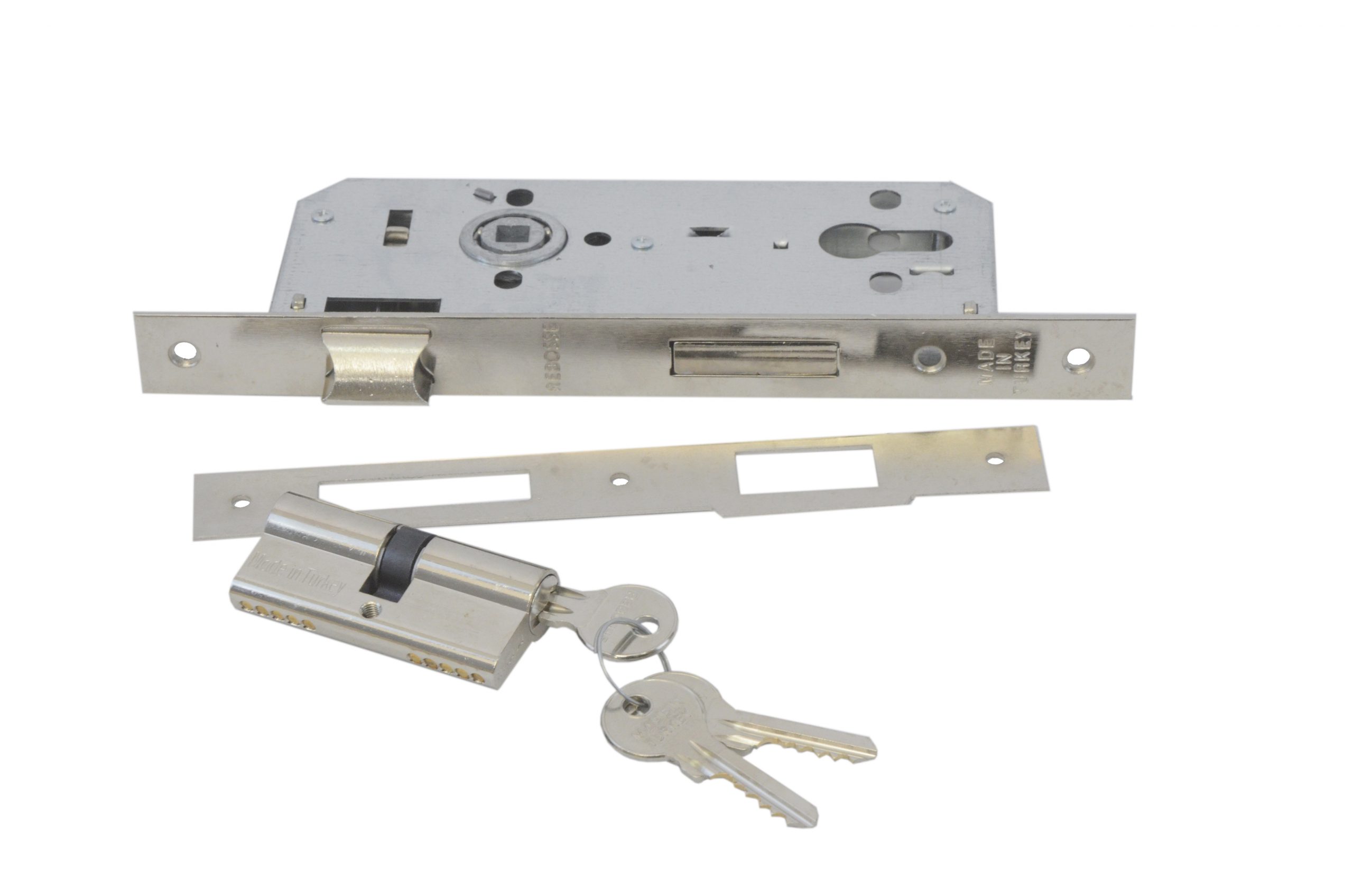 Rebosse 
	
	Door Lock w/Cylinder Silver 45mm/Regular Profile
	 |  Door Locks & Cylinders |  Architectural Hardware