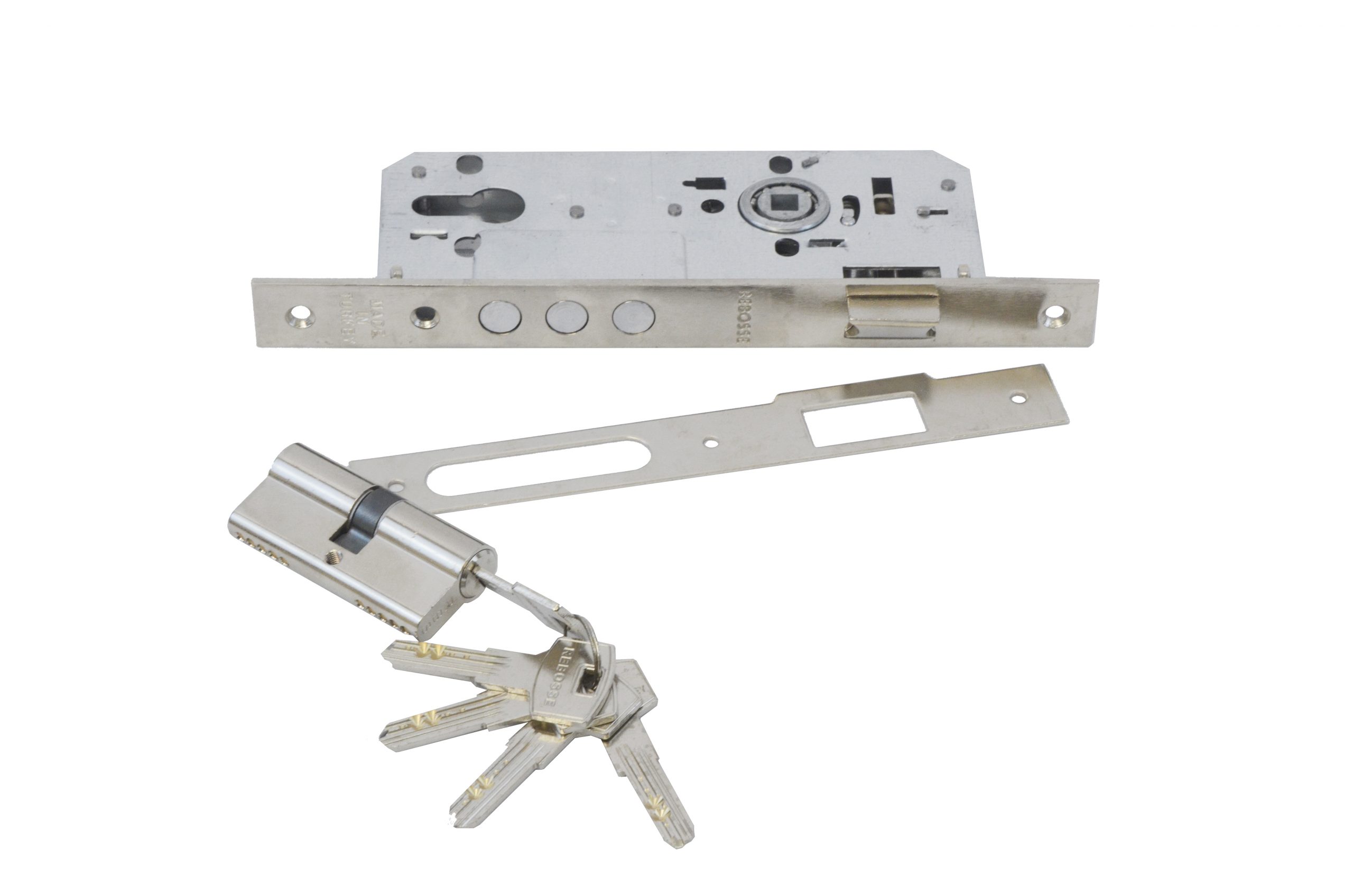 Rebosse 
	
	Door Lock w/Cylinder Silver 45mm 3MR
	 |  Door Locks & Cylinders |  Architectural Hardware