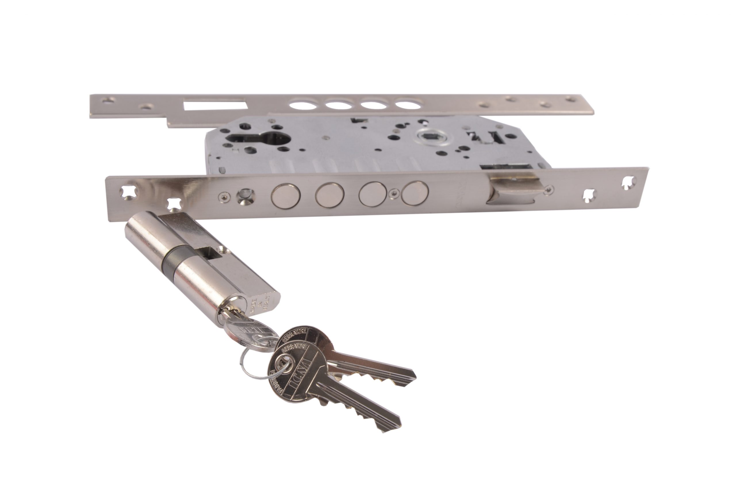 ICSA 
	
	Door Lock w/Cylinder Silver 45mm 4MR/Regular Profile
	 |  Door Locks & Cylinders |  Architectural Hardware