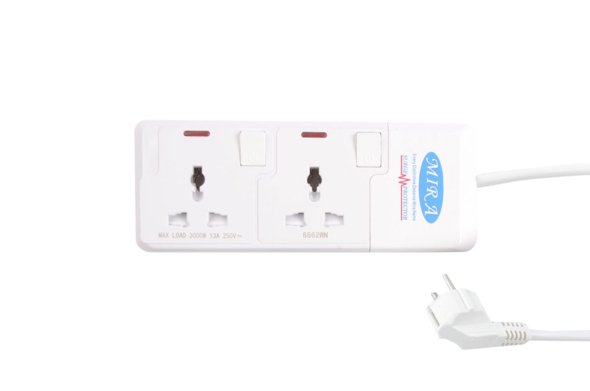Extension Socket Universal 2-way 3m