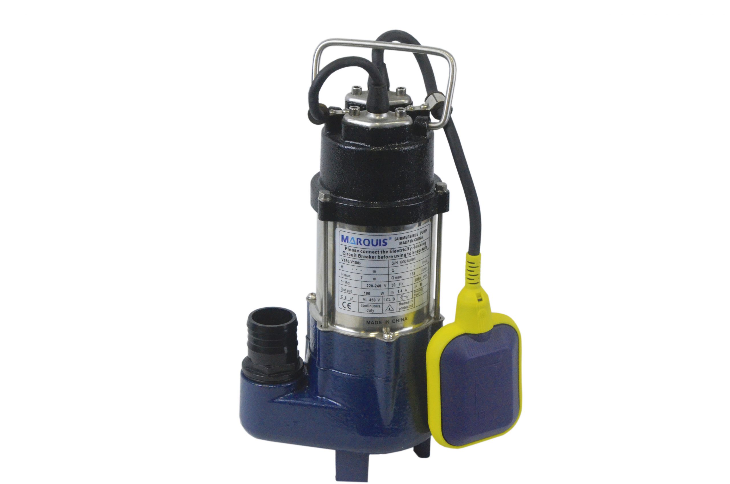 Marquis 
	
	Water Pump – Submersible w/Chopper 1/4 HP
	 |  Water Heaters & Pumps |  Plumbing & Sanitary