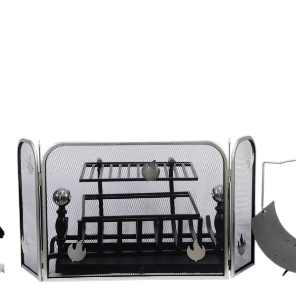 Fireplace Acc. Set w/Grill Base