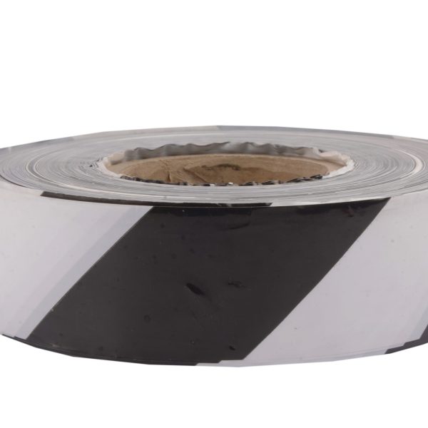 Warning Tape Black/White 500m