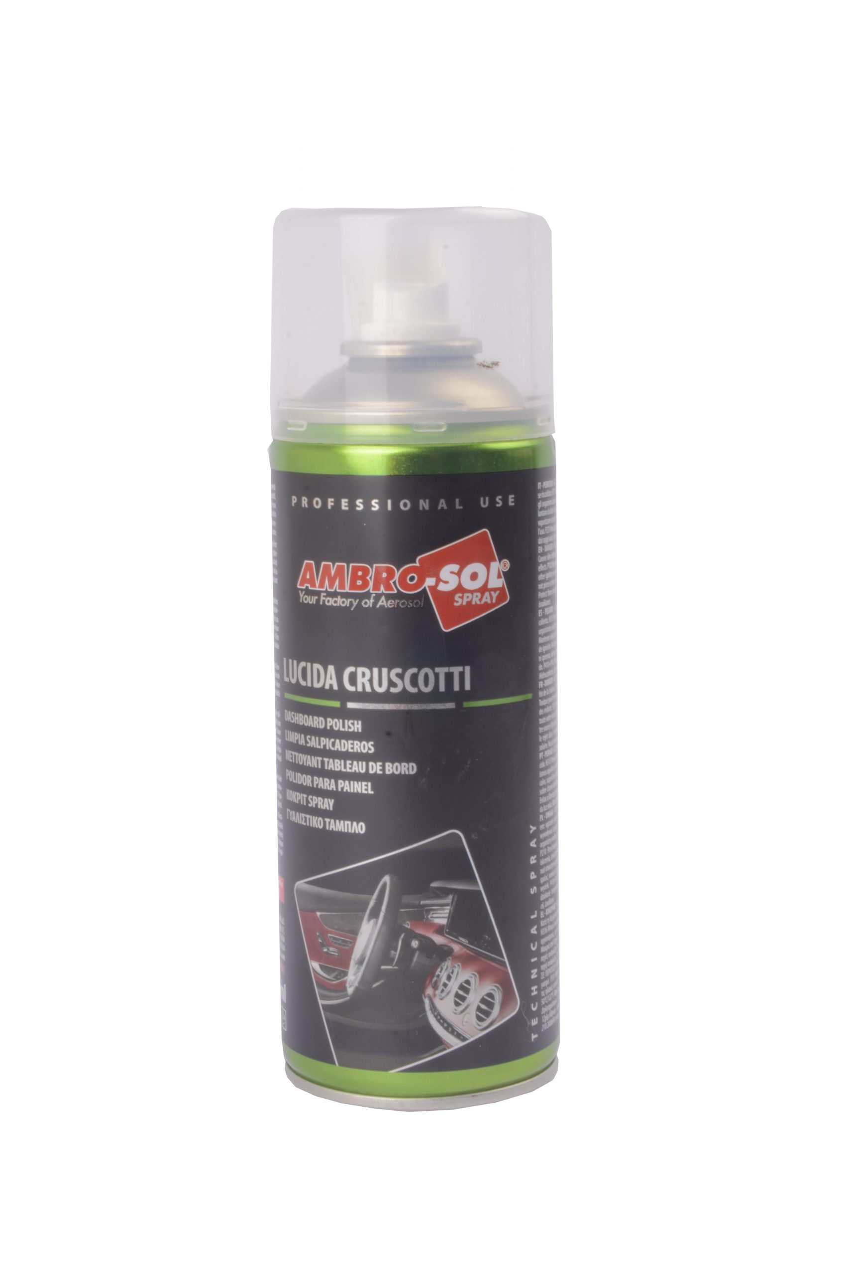Ambrosol 
	
	Dashboard/Cockpit Polish Cleaner
	 |  Hardware and Tools |  Vehicle Cleaning |  Industrial Sprays |  Vehicle Supplies