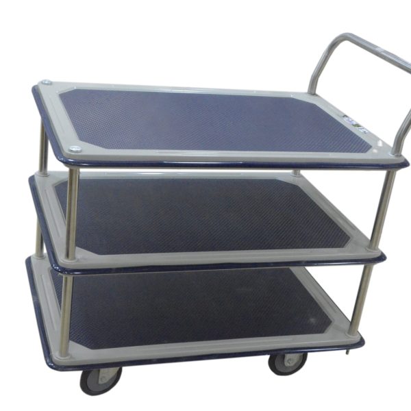 Three-Tier Steel Platform Truck-Single Handles 220 Kg
