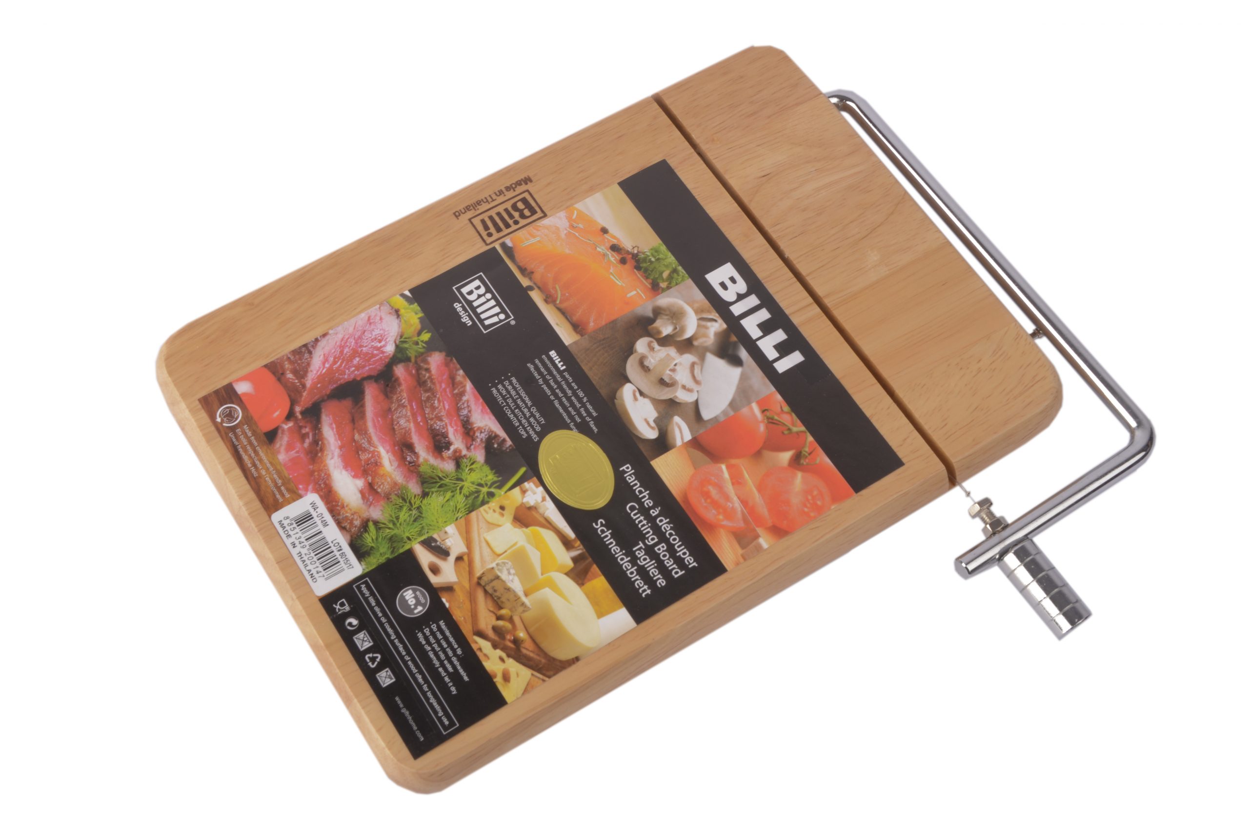 Billi 
	
	Wood Cutting Board w/Cheese Slicer
	 |  Kitchen Supplies |  Kitchen Utensils |  House Ware