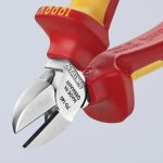 Knipex 70 06 140 | VDE Diagonal Cutter | Multi-Component Handle | Chrome Plated - 140mm - Image 2