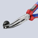 Knipex 26 22 200 | Snipe Nose Side-Cutting (Stork Beak) Bent Pliers | Multi-Component Handle | Black Atramentized - 200mm - Image 4