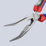 Knipex 26 22 200 | Snipe Nose Side-Cutting (Stork Beak) Bent Pliers | Multi-Component Handle | Black Atramentized - 200mm - Image 2