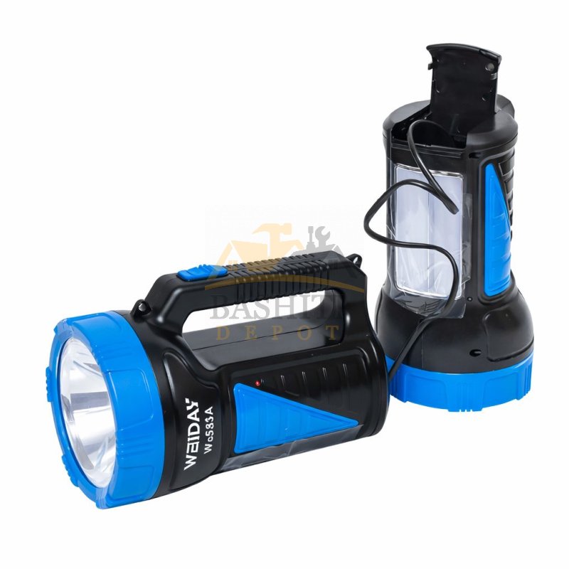 WEIDASI  WD-543A- كشاف بحث يدوي قابل للشحن مع إضاءة جانبية