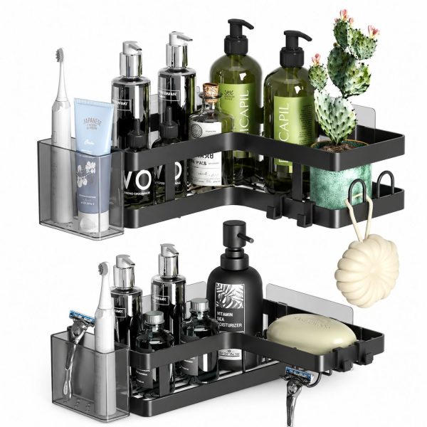 طقم حمام معدني طابقين 4 قطع زاوية دش 513-1